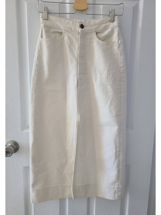 Goop Dresses & Skirts - Goop G. Label Yu Denim Pencil Skirt Midi in Natural size 27